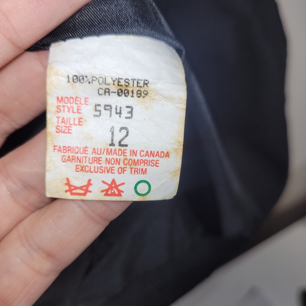 Vintage Lindor Black Open Front Blazer Minimalist Office Jacket 12 - Picture 6 of 8